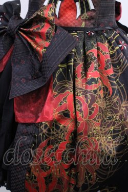 画像4: Atelier 17（海外ロリータブランド） / 『東洋魔女』彼岸花 曼珠沙華ジャンパースカート Free ブラック H-26-03-16-1001-LO-OP-NS-ZH