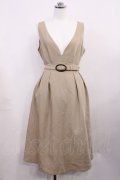 F&A / べっ甲バックルベルトVネックジャンパースカート Free BEIGE H-26-03-16-1015-LO-OP-NS-ZH