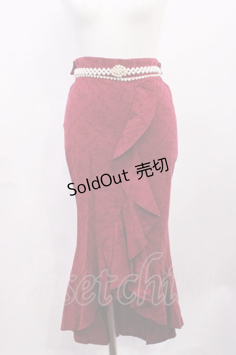画像1: Sweetwood Lolita（海外ロリータブランド） / Letter from Ocean クラシック フィッシュテイルスカート S ワイン H-26-03-16-1017-LO-SK-NS-ZH (1)