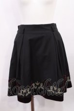画像1: axes femme POETIQUE / 薔薇ベロア刺繍ミニスカート M ブラック H-26-03-16-1019-AX-SK-NS-ZH (1)