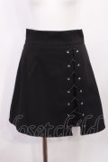 EATME / レースアップスカート M ブラック H-26-03-16-1020-LO-SK-NS-ZH