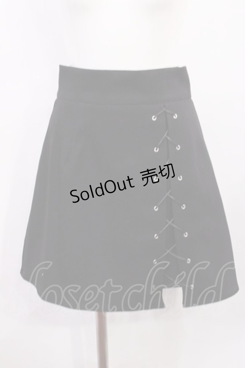 画像1: EATME / レースアップスカート M ブラック H-26-03-16-1020-LO-SK-NS-ZH (1)