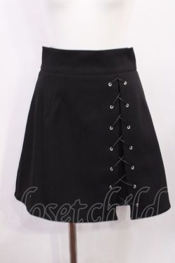 画像1: EATME / レースアップスカート M ブラック H-26-03-16-1020-LO-SK-NS-ZH