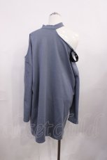 画像2: NOEMIE / メッシュ切り替えオープンショルダー裏毛Tシャツ M グレー H-26-03-16-1024-LO-TS-NS-ZH (2)
