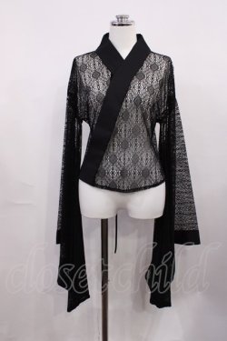 画像1: Royal Princess Alice / 振袖レースブラウス Free ブラック H-26-03-16-1025-LO-BL-NS-ZH