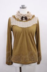 画像1: axes femme / ビッグリボンカットソー M ブラウン H-26-03-16-1026-AX-TO-NS-ZH (1)