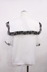 画像2: MA*RS / セーラーリボンブラウス Free オフ/ブラック H-26-03-16-1029-EL-BL-NS-ZH (2)