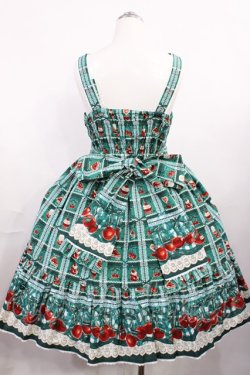 画像3: metamorphose / Retro Cherryティアードジャンパースカート サイズ1 グリーン H-26-03-16-1002-ME-OP-NS-ZH