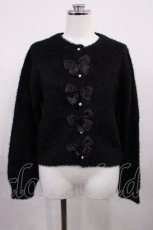 画像1: m petit by misako / MSKリボンカーディガン M ブラック H-26-03-16-1033-LO-TO-NS-ZH (1)
