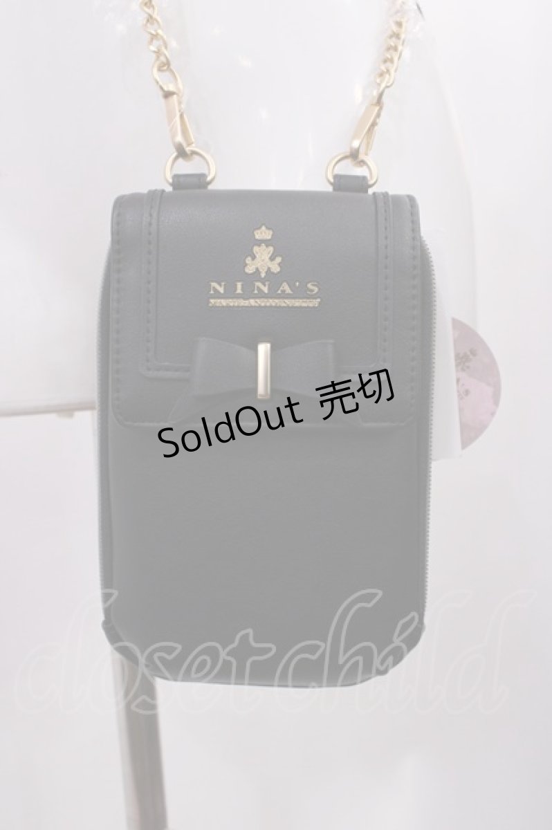 画像2: m petit by misako / NINA′Sスマホショルダーバッグ  ブラック H-26-03-16-1034-LO-BG-NS-ZH (2)