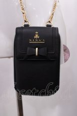 画像2: m petit by misako / NINA′Sスマホショルダーバッグ  ブラック H-26-03-16-1034-LO-BG-NS-ZH (2)