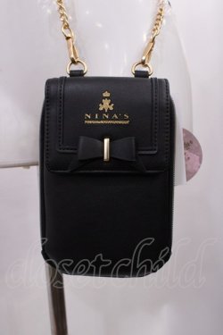 画像2: m petit by misako / NINA′Sスマホショルダーバッグ  ブラック H-26-03-16-1034-LO-BG-NS-ZH