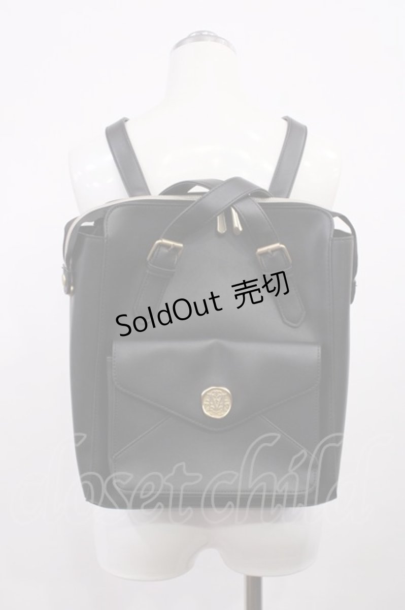 画像1: m petit by misako / AMリュック  ブラック H-26-03-16-1035-LO-BG-NS-ZH (1)