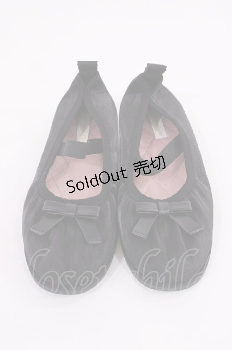 画像1: m petit by misako / AMリボンバレエシューズ L ブラック H-26-03-16-1037-LO-SH-NS-ZH (1)