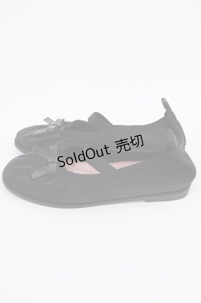 画像2: m petit by misako / AMリボンバレエシューズ L ブラック H-26-03-16-1037-LO-SH-NS-ZH (2)