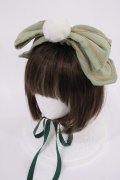 metamorphose / ゆきうさぎリボンヘッドドレス  グリーン H-26-03-16-1039-ME-AC-NS-ZH
