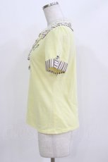 画像2: axes femme / ストライプ切替ポロシャツ M イエロー H-26-03-16-055-AX-TO-NS-ZH (2)