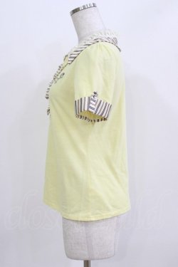 画像2: axes femme / ストライプ切替ポロシャツ M イエロー H-26-03-16-055-AX-TO-NS-ZH