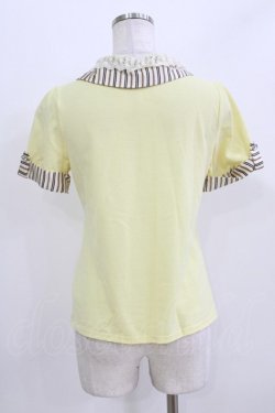 画像3: axes femme / ストライプ切替ポロシャツ M イエロー H-26-03-16-055-AX-TO-NS-ZH