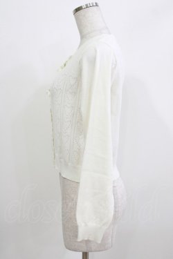 画像2: m petit by misako / AM*ハート透かしニットカーディガン M 白 H-26-03-16-057-LO-TO-NS-ZH