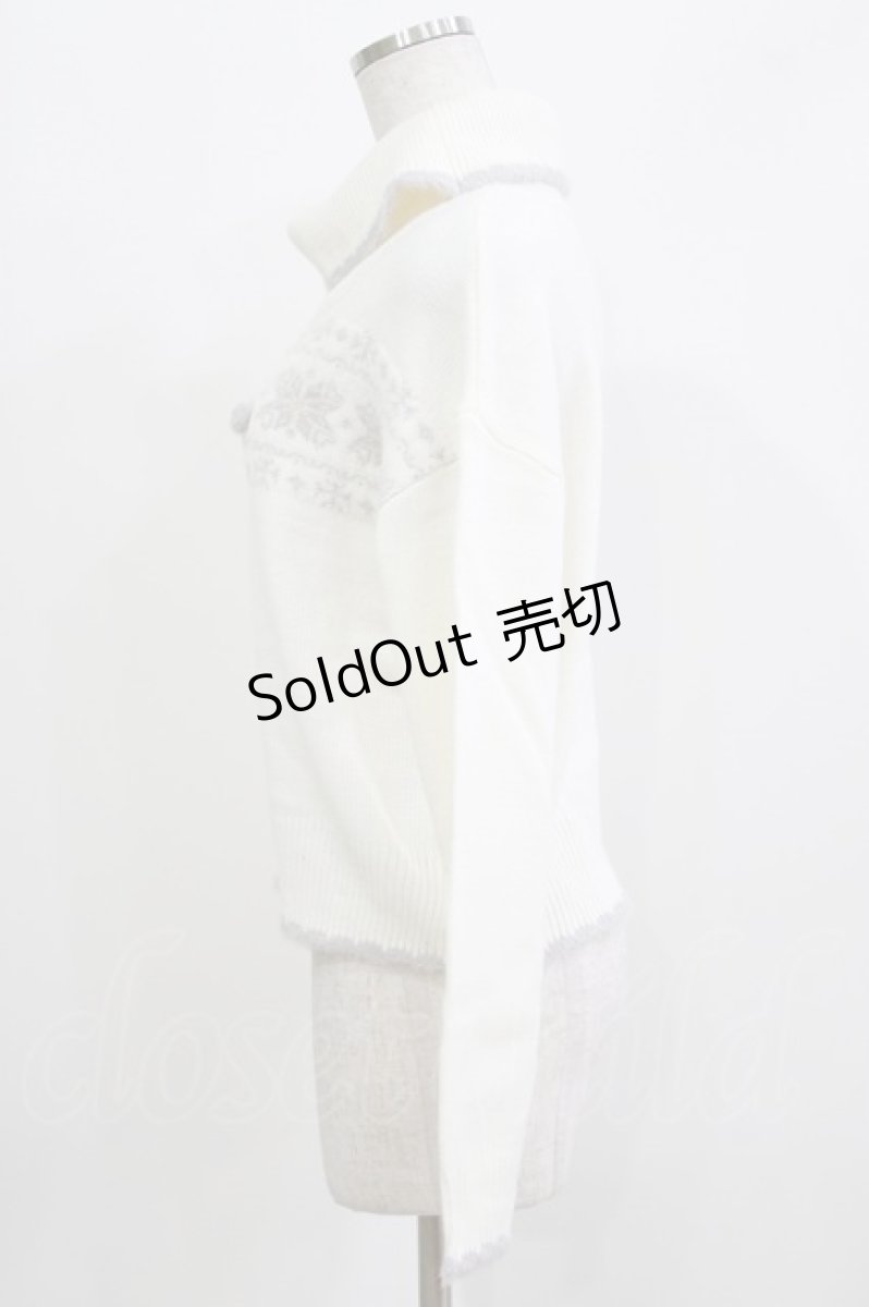 画像2: Secret Honey / ノルディックニット Free 白 H-26-03-16-058-CA-TO-NS-ZH (2)