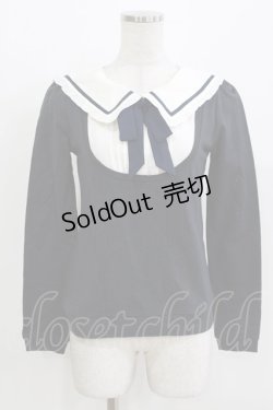 画像1: LIZ LISA / ヨーク切替トップス Free ネイビー H-26-03-16-060-LO-TO-NS-ZH