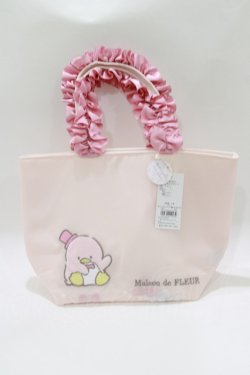 画像1: Maison de FLEUR / タキシードサム フリルハンドルトートバッグ  ピンク H-26-03-16-066-LO-BG-NS-ZH
