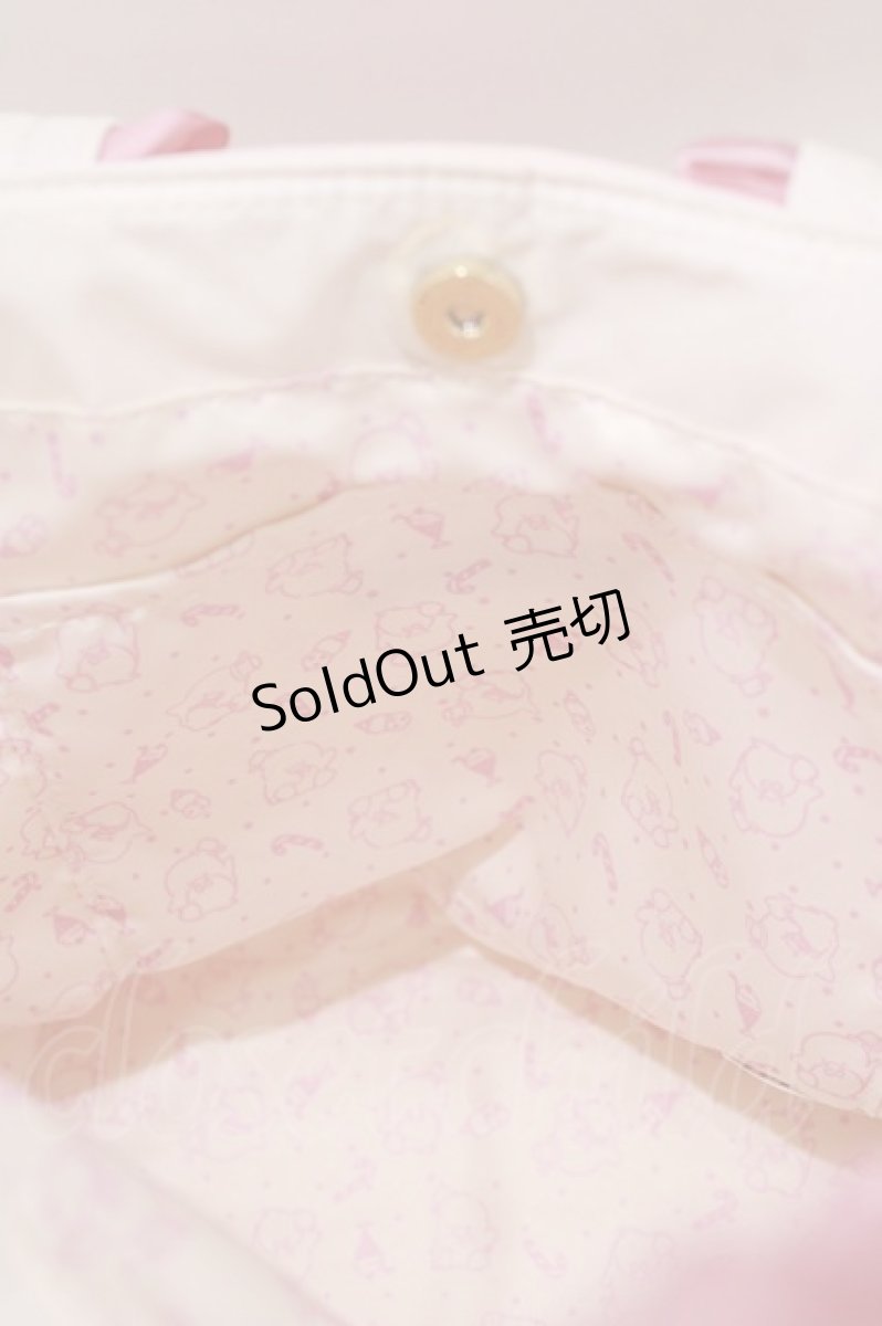 画像3: Maison de FLEUR / タキシードサム フリルハンドルトートバッグ  ピンク H-26-03-16-066-LO-BG-NS-ZH (3)