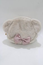 画像1: m petit by misako / AM*クマサンポーチ  ベージュ H-26-03-16-068-LO-ZA-NS-ZH (1)