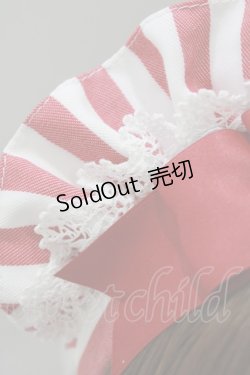 画像2: metamorphose / Chelseaフリルカチューシャ(ストライプ)  レッド H-26-03-16-078-ME-AC-NS-ZH