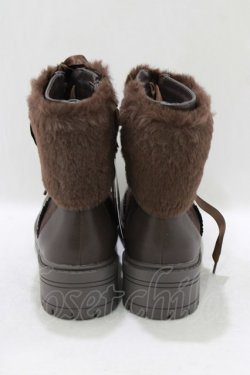 画像3: m petit by misako / AMNIFFレースUPブーツ L ブラウン H-26-03-16-080-LO-SH-NS-ZH