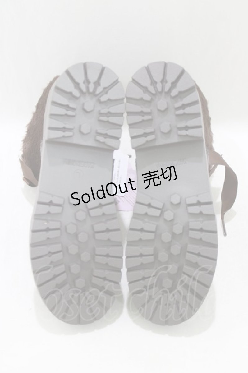 画像4: m petit by misako / AMNIFFレースUPブーツ L ブラウン H-26-03-16-080-LO-SH-NS-ZH (4)