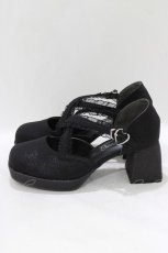 画像2: Cherirulu Chocola / 太ヒールパンプス L ブラック H-26-03-16-081-GO-SH-NS-ZH (2)