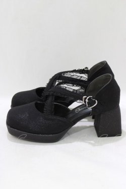 画像2: Cherirulu Chocola / 太ヒールパンプス L ブラック H-26-03-16-081-GO-SH-NS-ZH