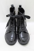 m petit by misako / レースアップショートブーツ L ブラック H-26-03-16-082-0-ZA-NS-ZH