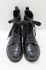画像1: m petit by misako / レースアップショートブーツ L ブラック H-26-03-16-082-0-ZA-NS-ZH (1)