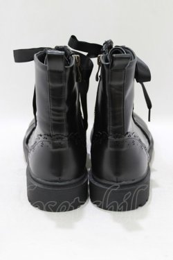 画像3: m petit by misako / レースアップショートブーツ L ブラック H-26-03-16-082-0-ZA-NS-ZH