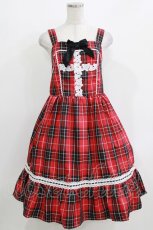 画像1: Eri Aino's collaboration / シャーロットの水曜日 ジャンパースカート M レッド H-26-03-16-007-PU-OP-NS-ZH (1)