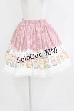画像1: metamorphose / Nostalgic Matryoshka Doll ミニスカート Free レッド H-26-03-16-009-ME-SK-NS-ZH