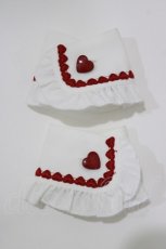 画像4: metamorphose / Chelsea エプロン付ジャンパースカート(ストライプ) Free レッド H-26-03-16-001-ME-OP-NS-ZH (4)