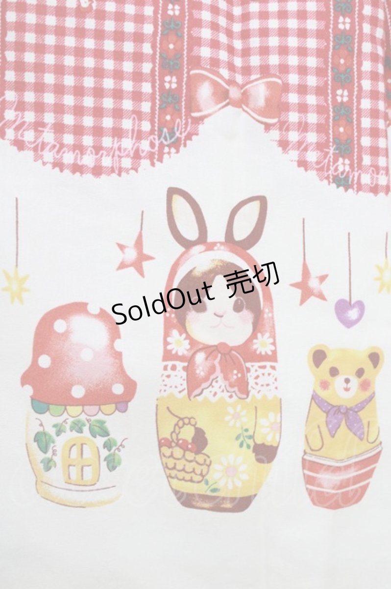 画像4: metamorphose / Nostalgic Matryoshka Doll ミニスカート Free レッド H-26-03-16-009-ME-SK-NS-ZH (4)