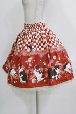 画像2: metamorphose / まどろみの浪漫ミニスカート Free えんじ H-26-03-16-010-ME-SK-NS-ZH (2)