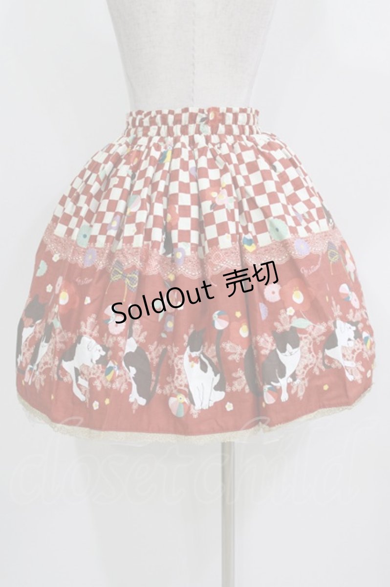 画像3: metamorphose / まどろみの浪漫ミニスカート Free えんじ H-26-03-16-010-ME-SK-NS-ZH (3)