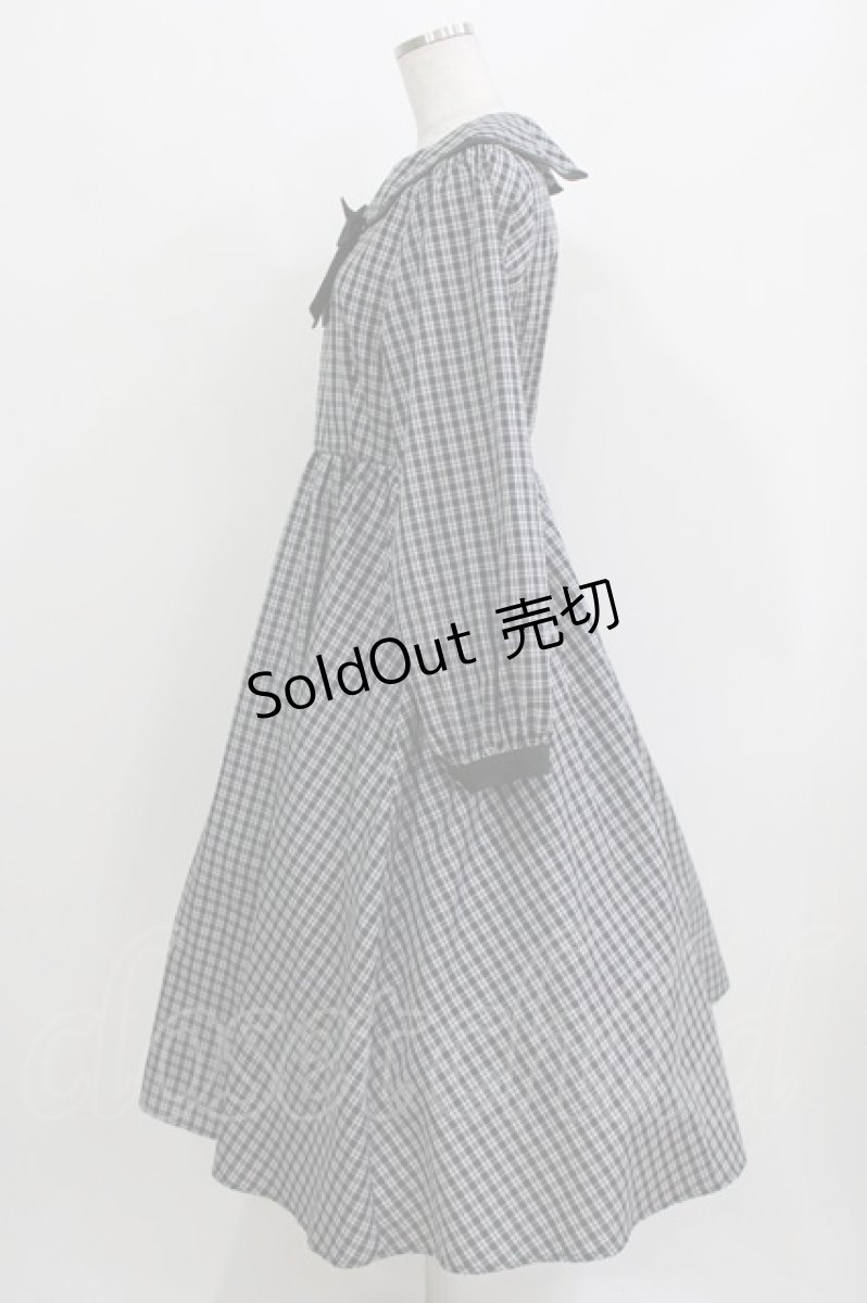 画像2: m petit by misako / NINA'S/リボンチェックワンピース M ブラック H-26-03-16-012-LO-OP-NS-ZH (2)