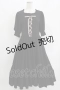 m petit by misako / AMレースアップワンピース L ブラック H-26-03-16-014-LO-OP-NS-ZH