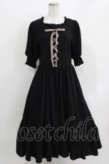 画像1: m petit by misako / AMレースアップワンピース L ブラック H-26-03-16-014-LO-OP-NS-ZH (1)