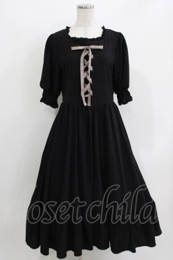 画像1: m petit by misako / AMレースアップワンピース L ブラック H-26-03-16-014-LO-OP-NS-ZH