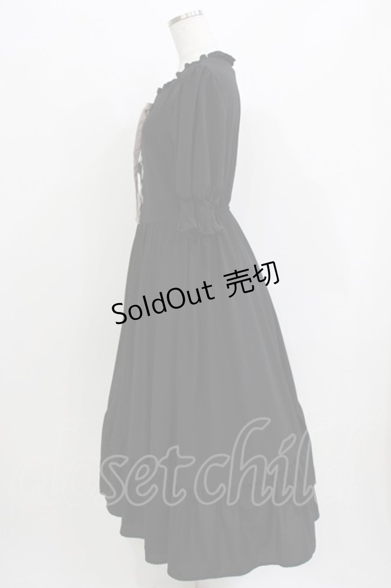 画像2: m petit by misako / AMレースアップワンピース L ブラック H-26-03-16-014-LO-OP-NS-ZH (2)