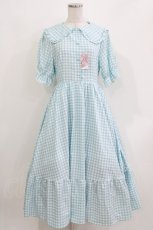 画像1: m petit by misako / TT*AMギンガムチェック M サックス H-26-03-16-017-LO-OP-NS-ZH (1)