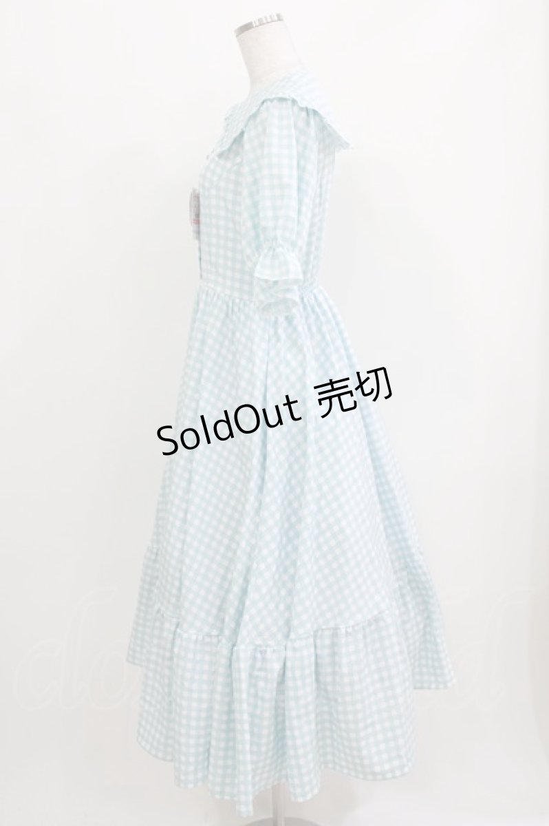画像2: m petit by misako / TT*AMギンガムチェック M サックス H-26-03-16-017-LO-OP-NS-ZH (2)